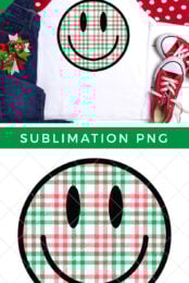 Christmas Happy Face sublimation file pin image