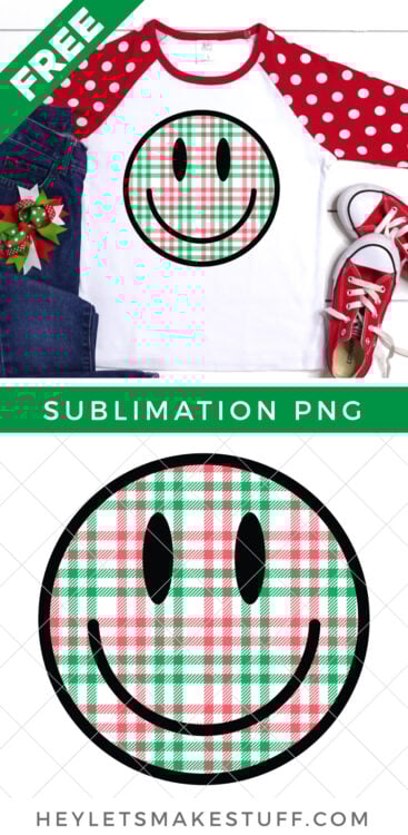 Christmas Happy Face sublimation file pin image
