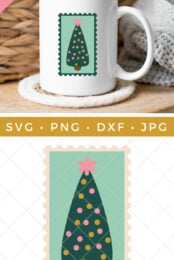 Christmas Tree Stamp SVG Pin Image