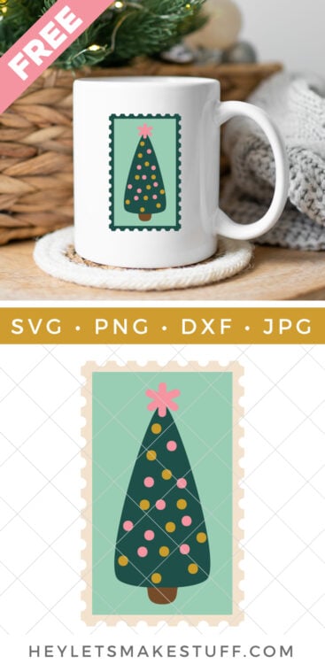 Christmas Tree Stamp SVG Pin Image
