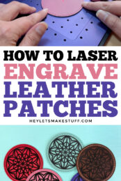 How to Laser Engrave Leather Patches pin image