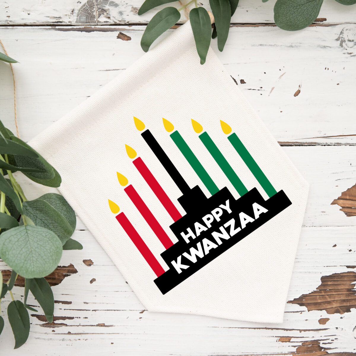 Happy Kwanzaa SVG on a banner