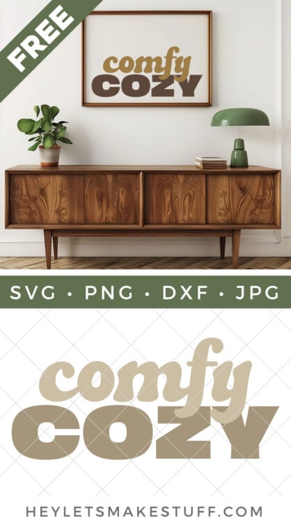 Comfy Cozy SVG pin image