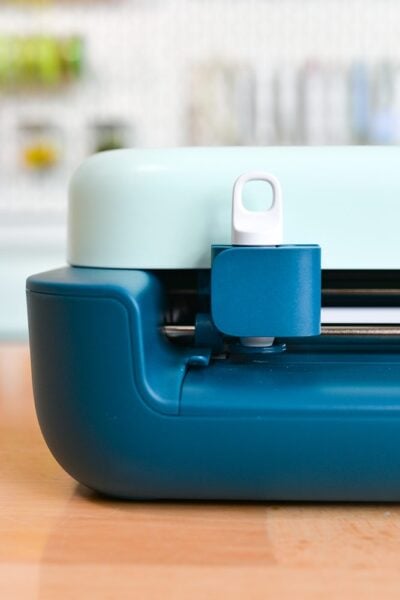 Cricut Joy 2 on a table, viewed from the front, up close