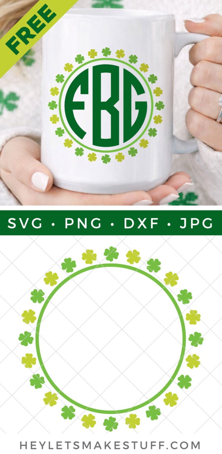 St. Patrick's Day Monogram SVG pin image