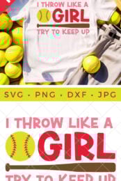 Softball SVG pin image