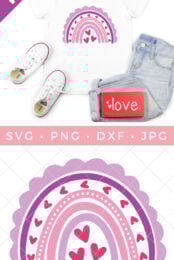 Valentine's Day Rainbow Pin Image