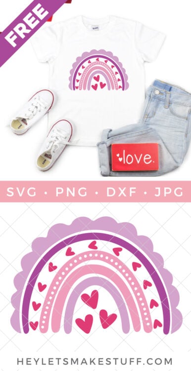 Valentine's Day Rainbow Pin Image