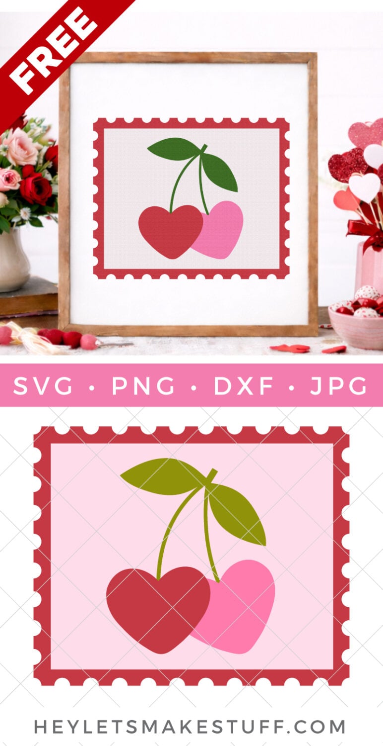 Valentine's Day Stamp SVG pin image