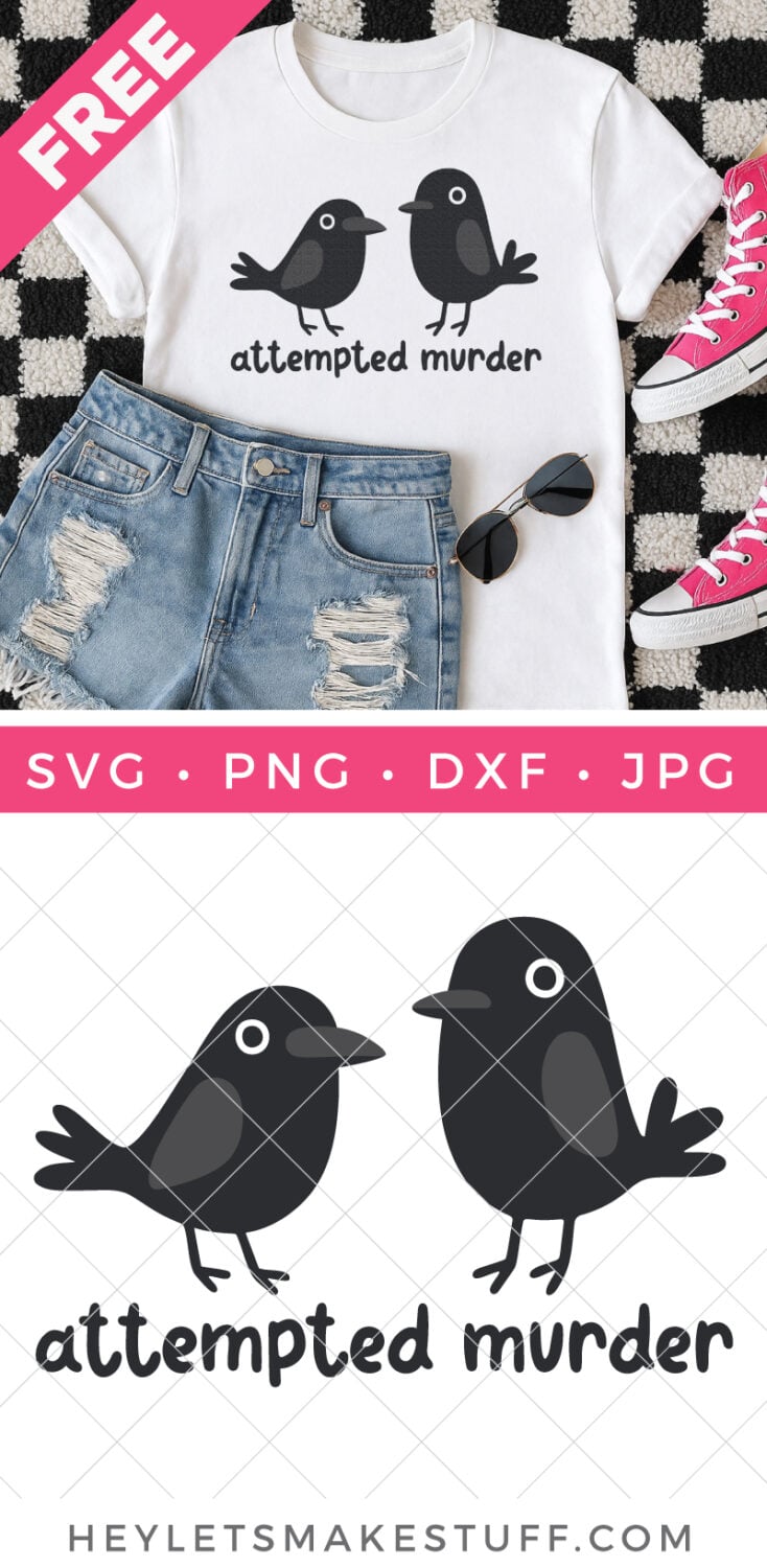 Crow SVG pin image