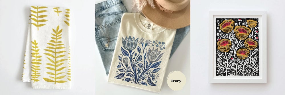 Collage of woodblock projects