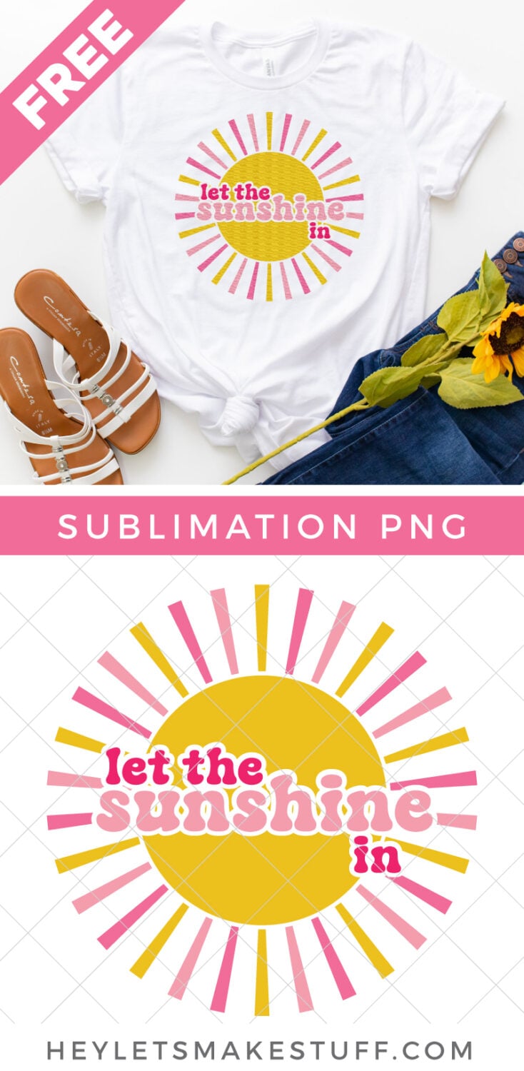 Free sunshine sublimation image pin image