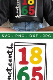 Free Juneteenth SVG pin image