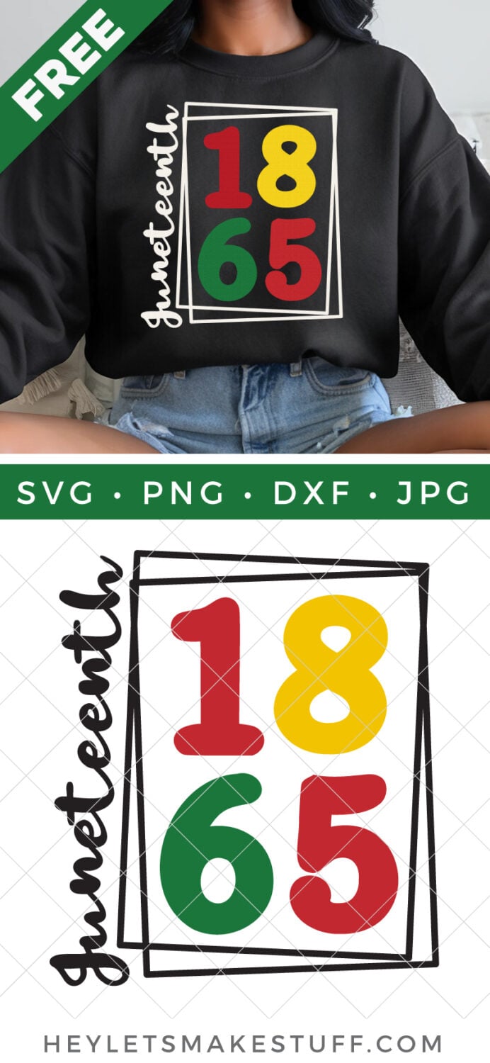 Free Juneteenth SVG pin image