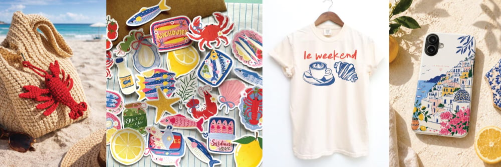 Collage of products featuring examples of la dolce vita